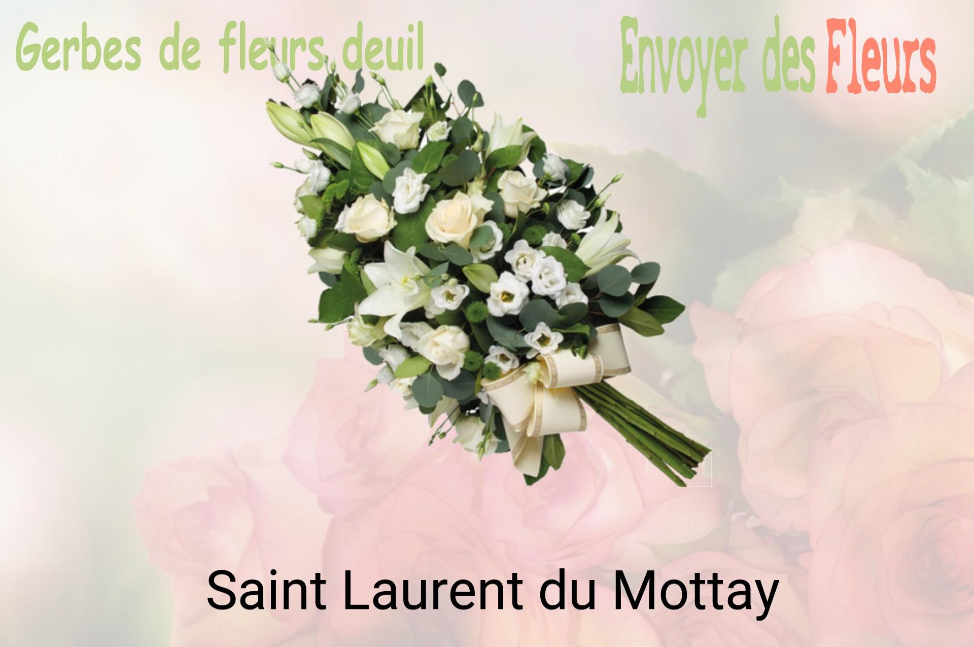 Gerbe de fleurs de deuil livrée à Saint-Laurent-du-Mottay